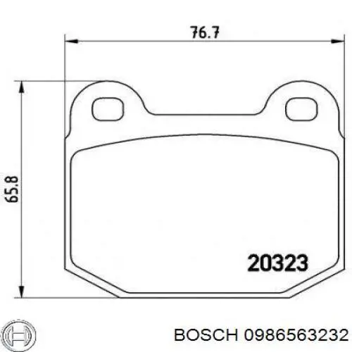 0986563232 Bosch Передні гальмівні колодки