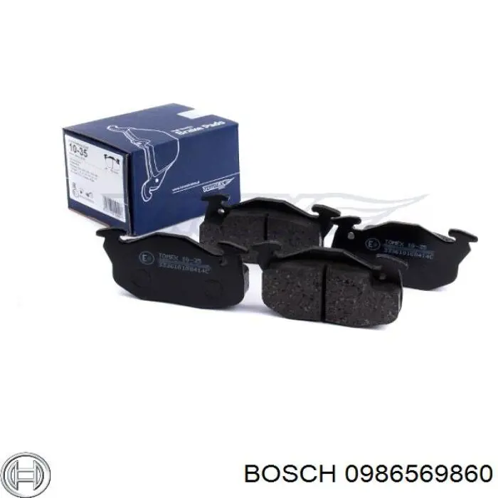 0986569860 Bosch Передні гальмівні колодки