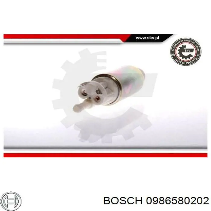 Модуль паливного насосу, з датчиком рівня палива 0986580202 Bosch