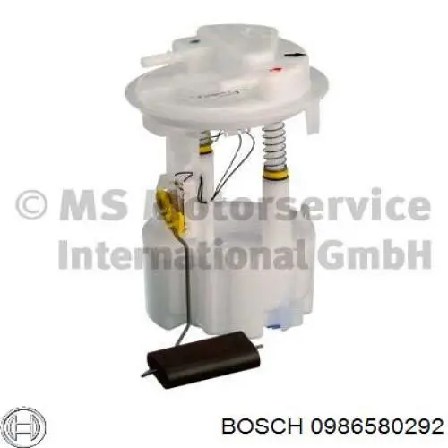 Модуль паливного насосу, з датчиком рівня палива 0986580292 Bosch