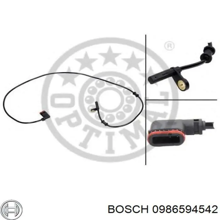 Датчик АБС задній правий Bosch 0986594542