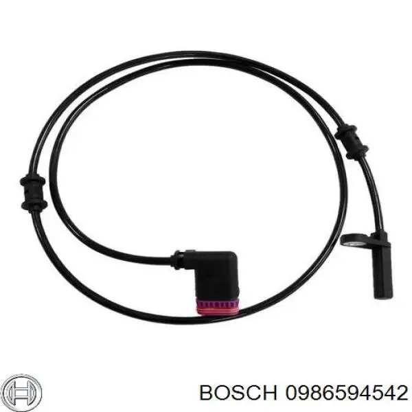 0986594542 Bosch датчик абс (abs задній, правий)