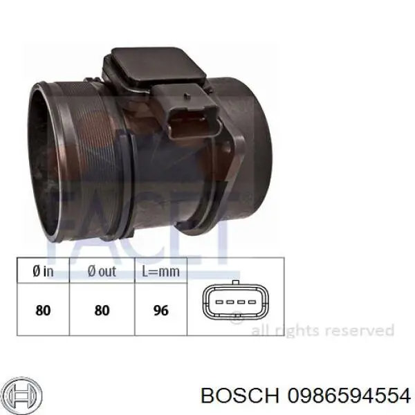 Датчик АБС (ABS) задній 0986594554 Bosch