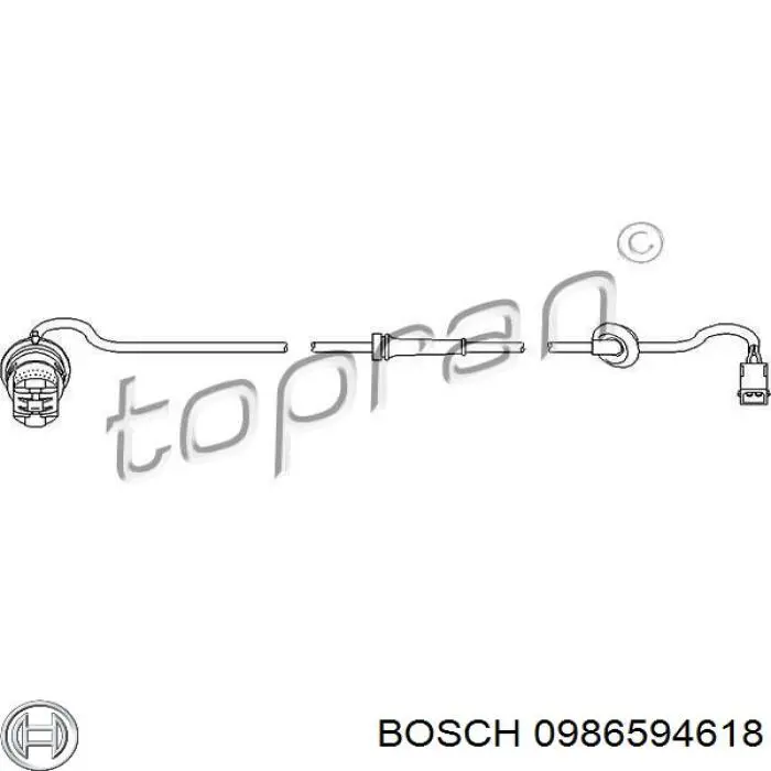 Датчик ABS задній правий Bosch 0986594618