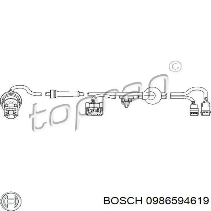 Датчик АБС задній лівий Bosch 0986594619 ціна, від 33.16 USD