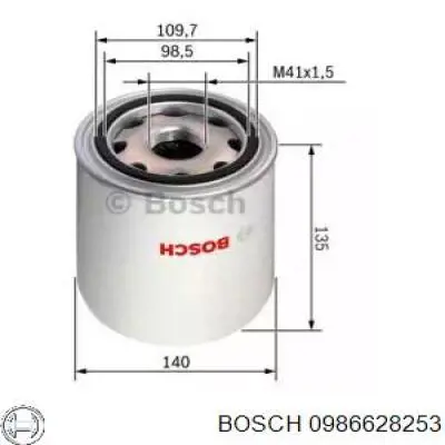 Фільтр осушувача повітря (вологомастиловідділювача) (TRUCK) 0986628253 Bosch