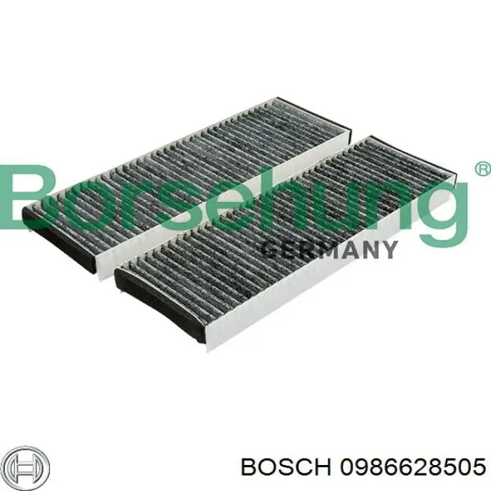 Купити 0986628505 Bosch Фільтр салону вугільний