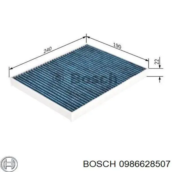 Фільтр повітряний обігрівача Bosch 0986628507 ціна, від 10.36 USD