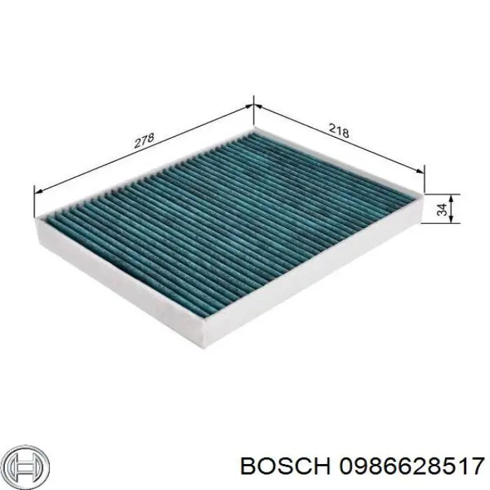0986628517 Bosch Внутрішньосалонний фільтр