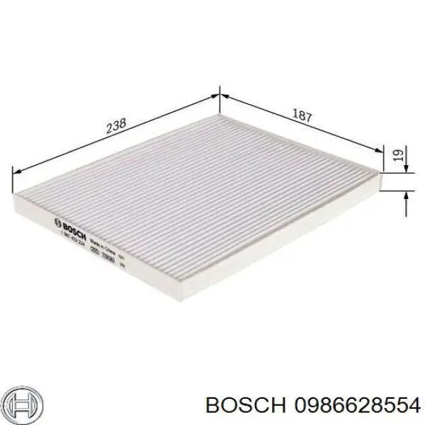 Повітряний фільтр салону Bosch 0986628554