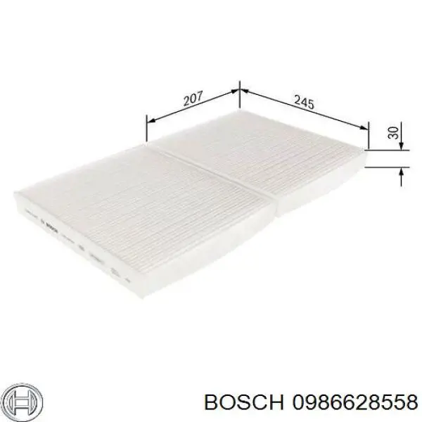 0986628558 Bosch Внутрішньосалонний фільтр
