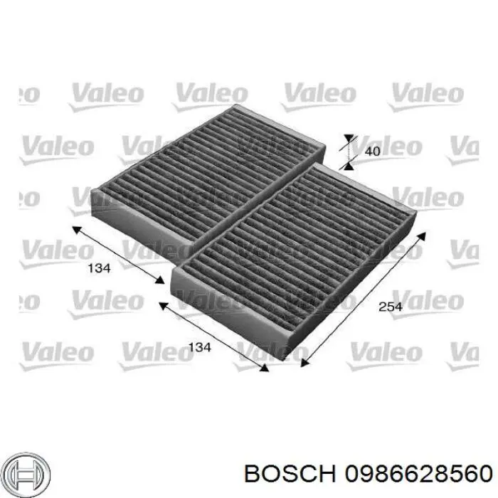 Повітряний фільтр салону Bosch 0986628560