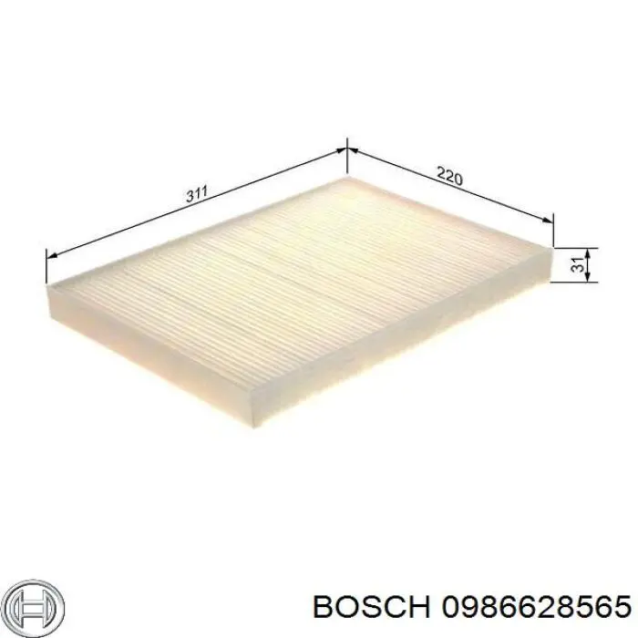 Купити 0986628565 Bosch Фільтр салону вугільний