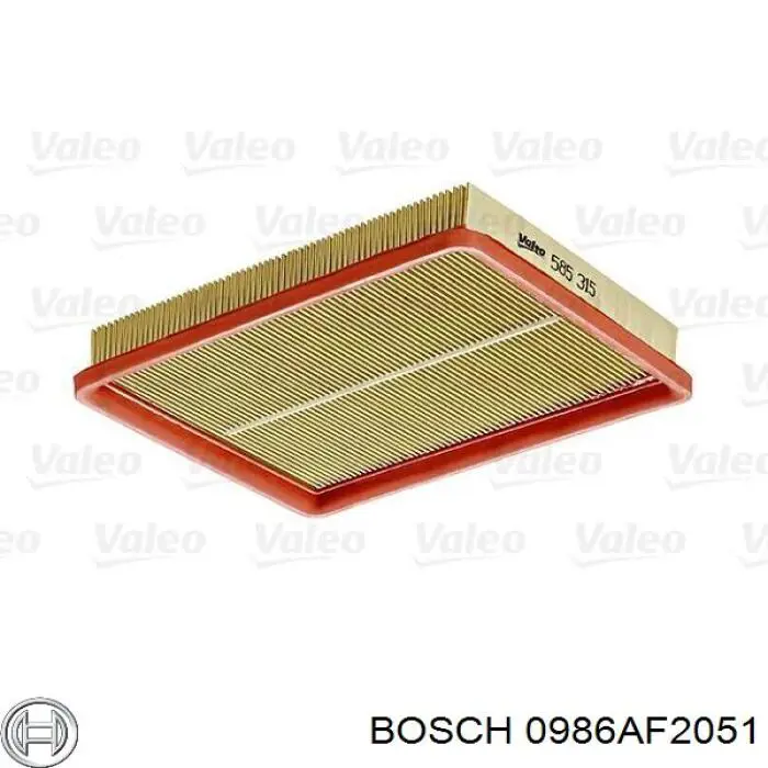 Елемент повітряного фільтра Bosch 0986AF2051 ціна, від 4.33 USD