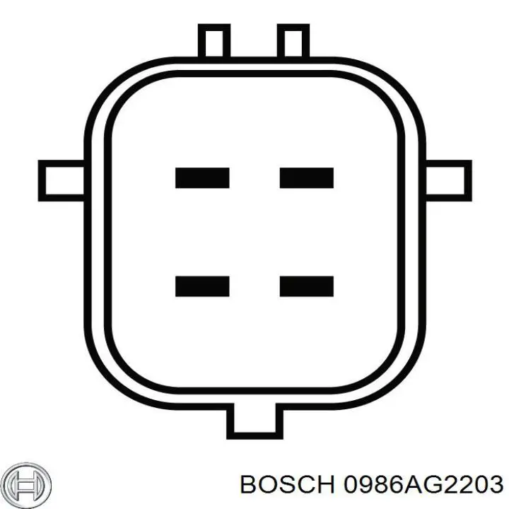 Купити 0986AG2203 Bosch Лямбда-зонд, датчик кисню після каталізатора