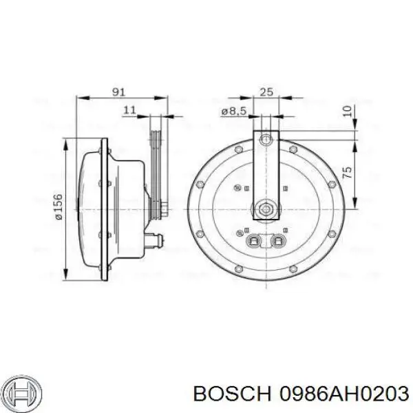 Купити 0986AH0203 Bosch 