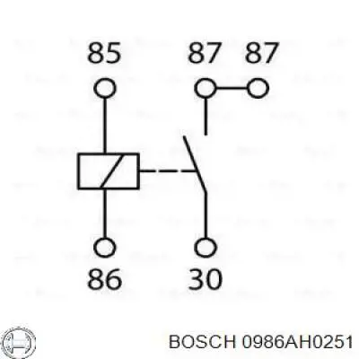Купити 0986AH0251 Bosch Реле електричне багатофункціональне