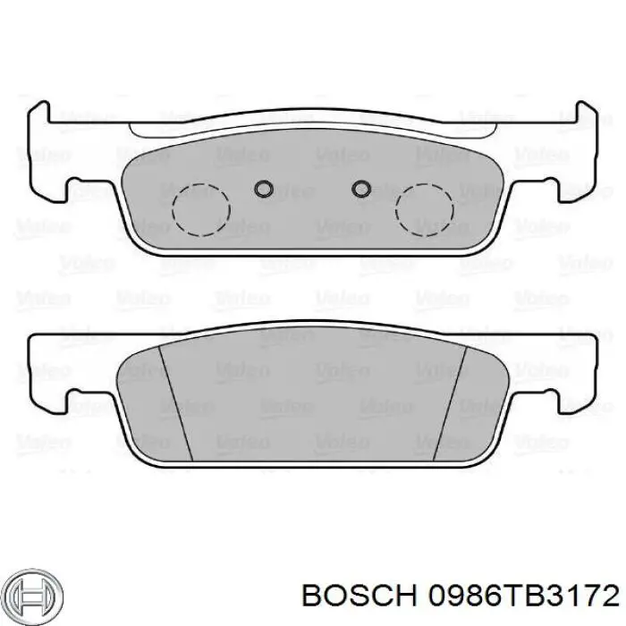 Гальмівні колодки Bosch 0986TB3172 ціна, від 14.90 USD