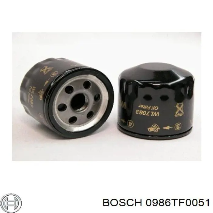 Масляний фільтр двигуна Bosch 0986TF0051 ціна, від 4.28 USD