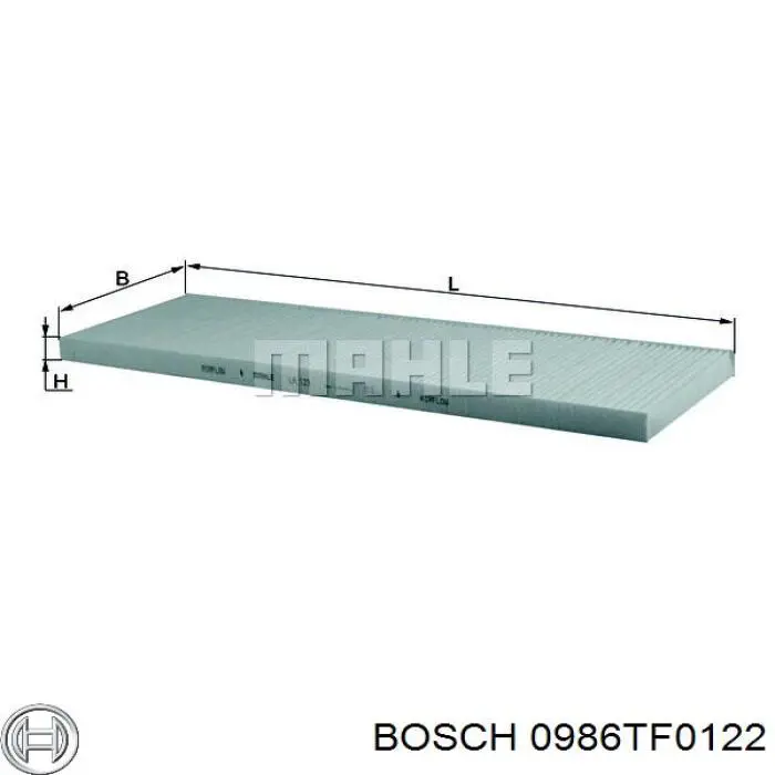 Повітряний фільтр салону Bosch 0986TF0122