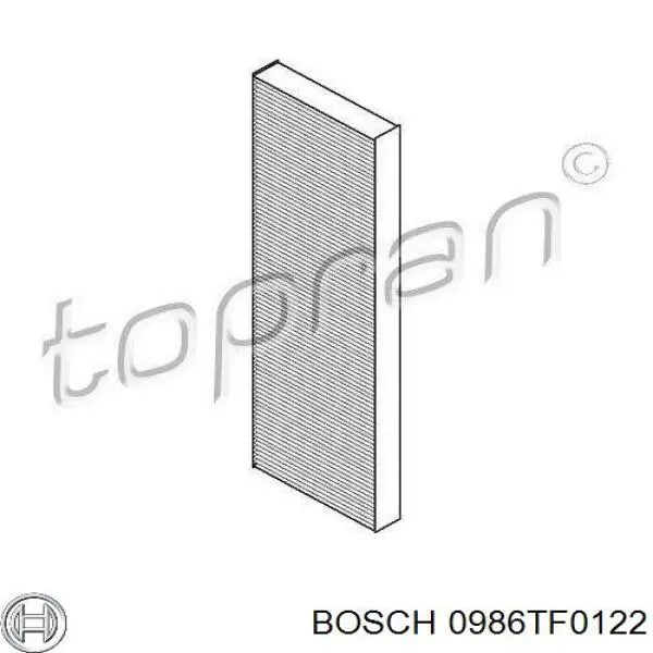 0986TF0122 Bosch Внутрішньосалонний фільтр