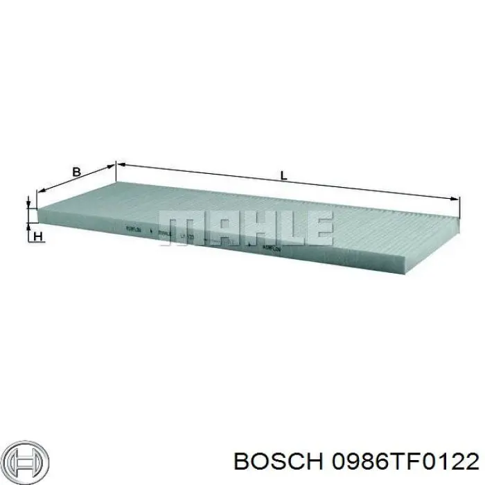 0986TF0122 Bosch Внутрішньосалонний фільтр