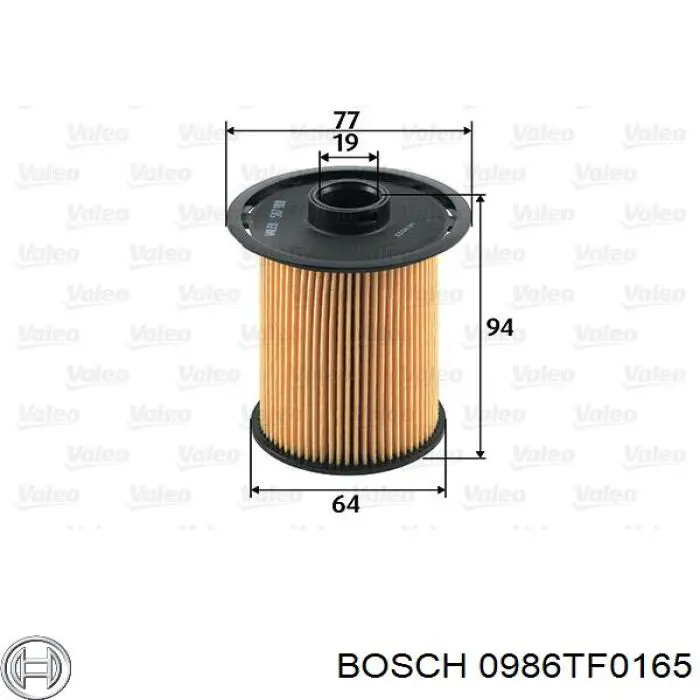 0986TF0165 Bosch фільтр паливний