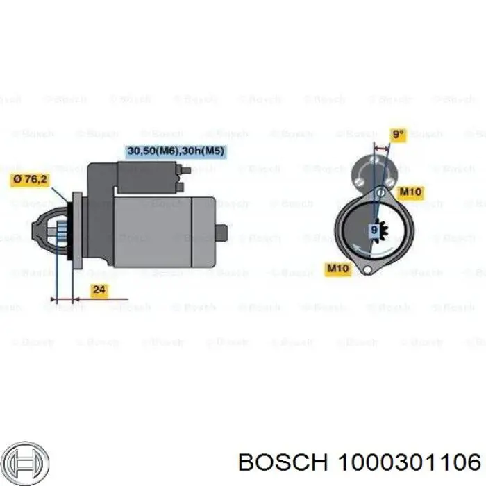 1000301106 Bosch втулка стартера