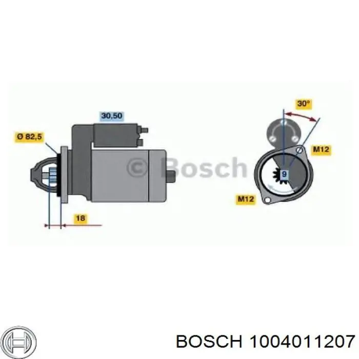 Якір (ротор) стартера BOSCH 1004011207