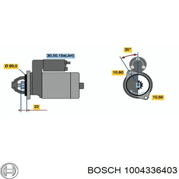 1004336403 Bosch щеткодеpжатель стартера
