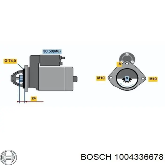 Щеткодеpжатель стартера 1004336678 Bosch