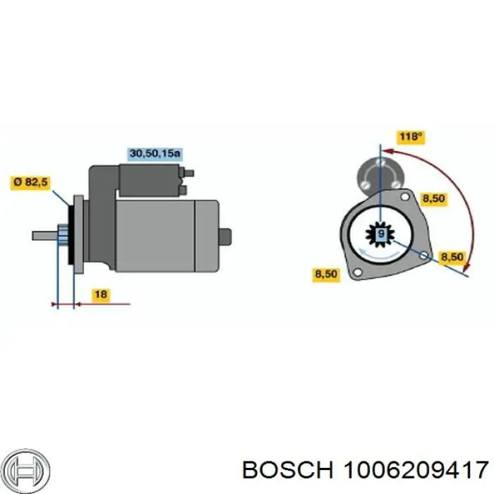 Бендикс стартера 1006209417 Bosch