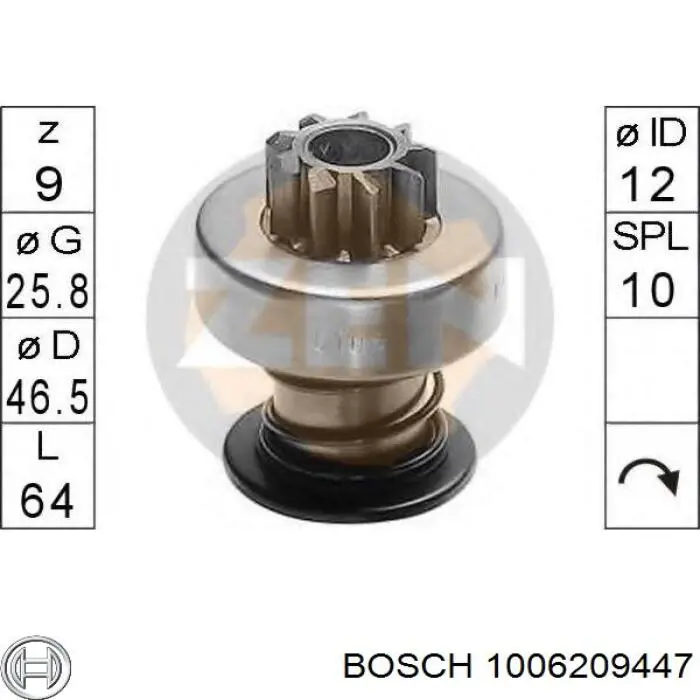 1006209447 Bosch бендикс стартера