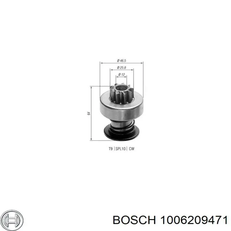 1006209471 Bosch Привід стартера бендикс