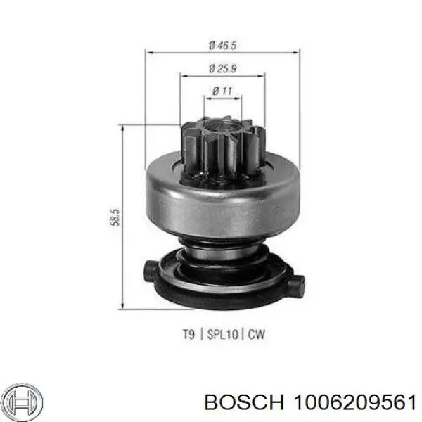 1006209561 Bosch бендикс стартера