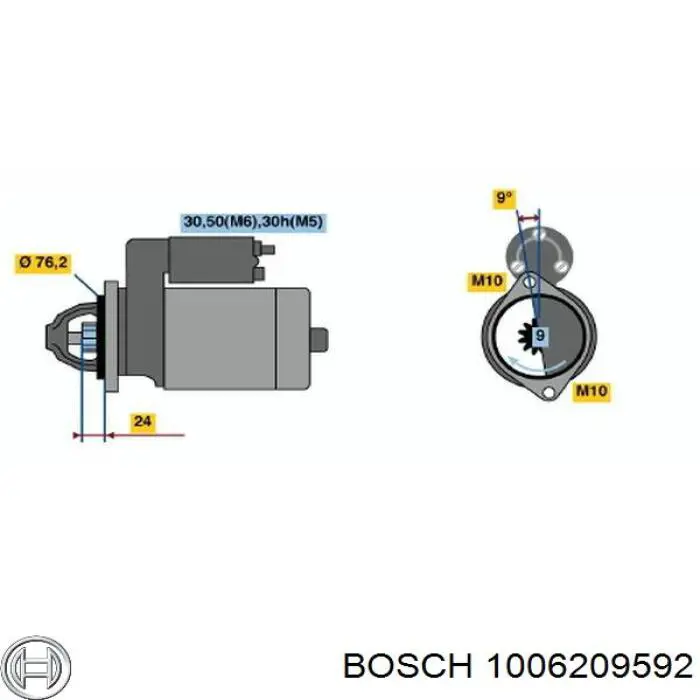 Купити 1006209592 Bosch Бендикс стартера