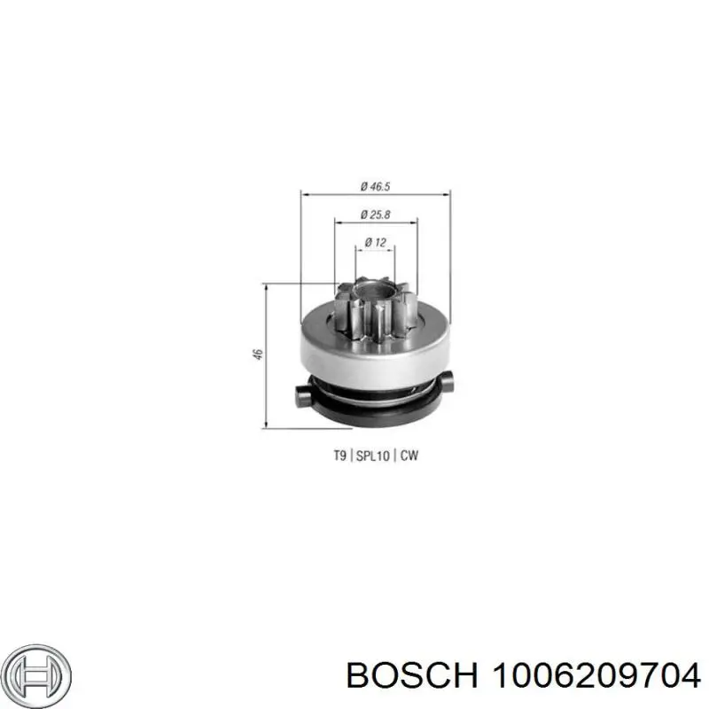 1006209704 Bosch бендикс стартера