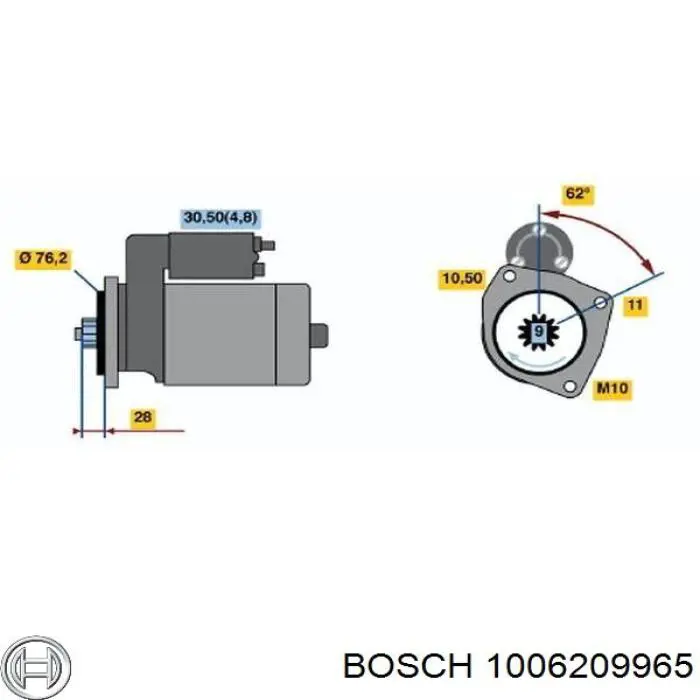 Бендикс стартера 1006209965 Bosch