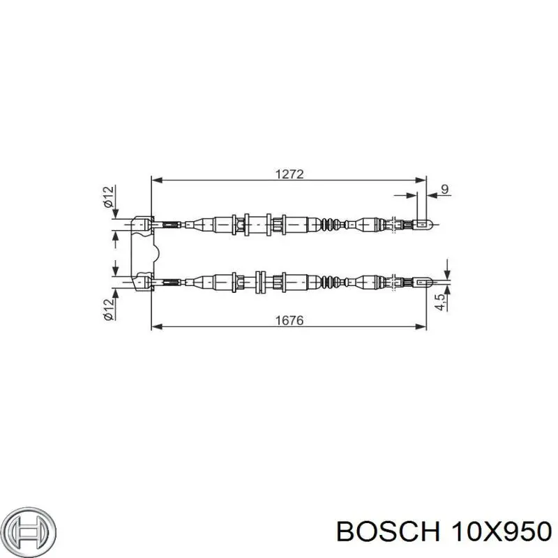 Ремінь генератора 10X950 Bosch