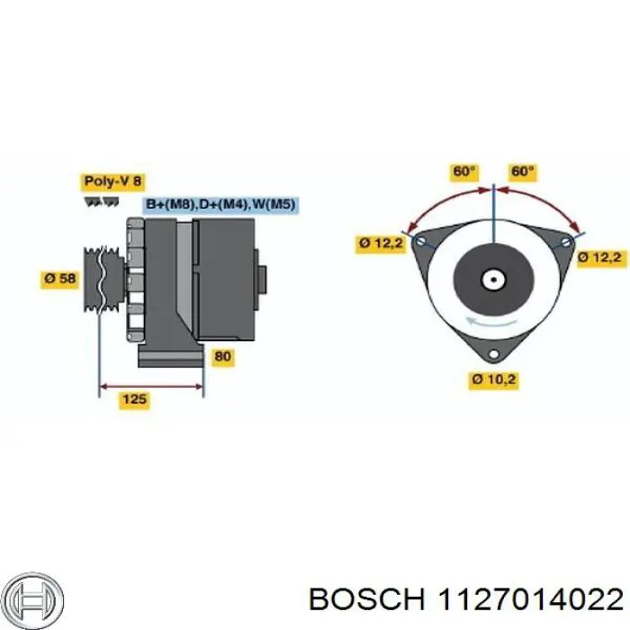 1127014022 Bosch Щітка генератора
