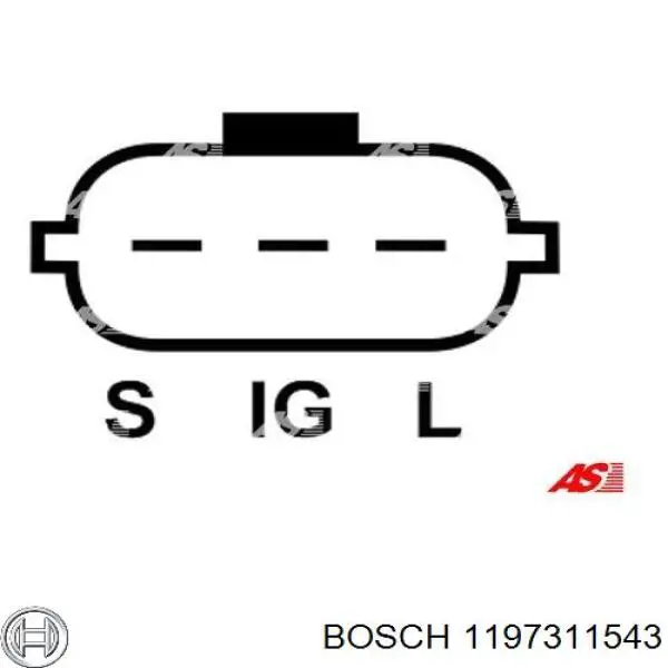 Реле генератора 1197311543 Bosch