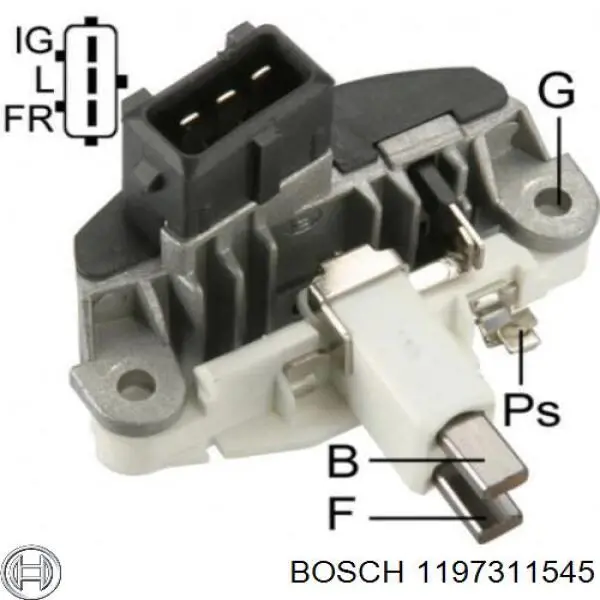 1197311545 Bosch реле-регулятор генератора, (реле зарядки)