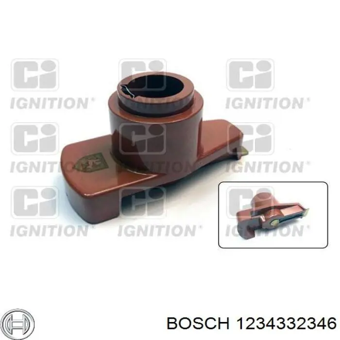 Бігунок (ротор) розподільника запалювання 1234332346 Bosch