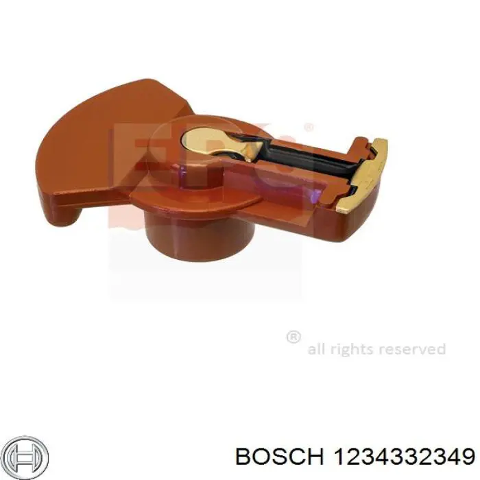 Бігунок (ротор) розподільника запалювання 1234332349 Bosch