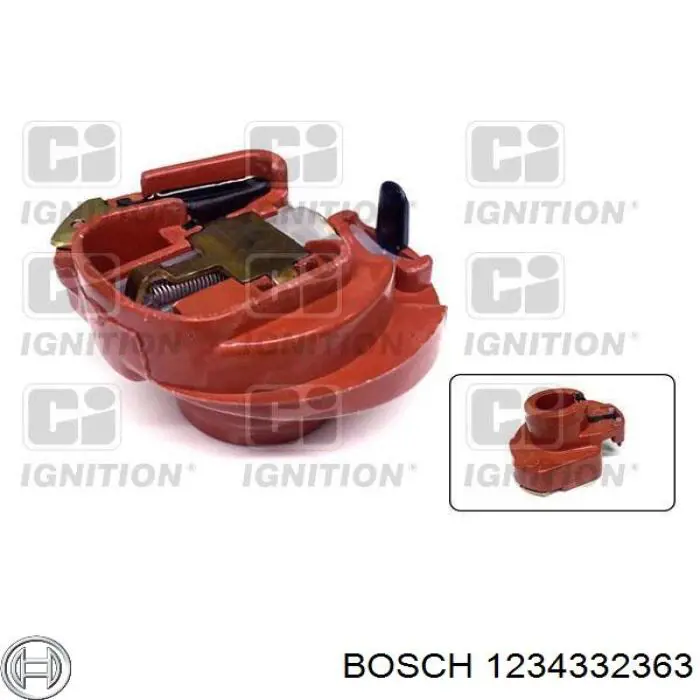 1234332363 Bosch бігунок (ротор розподільника запалювання)