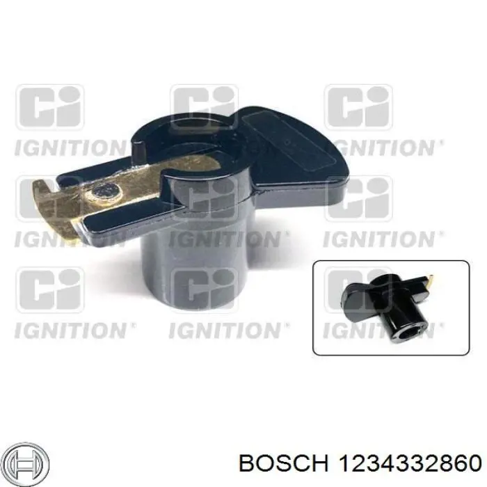 Бігунок (ротор) розподільника запалювання 1234332860 Bosch