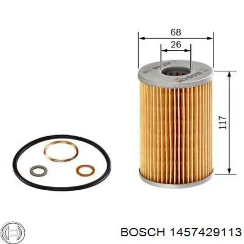 1457429113 Bosch фільтр масляний