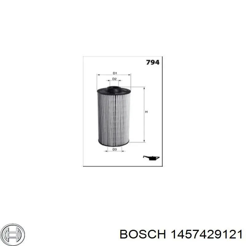 Масляний фільтр двигуна Bosch 1457429121 ціна, від 10.14 USD