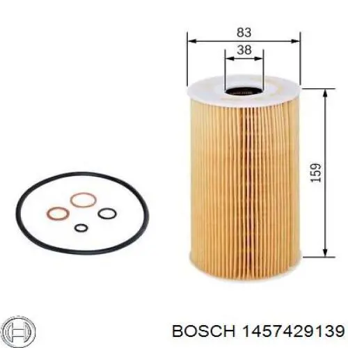 1457429139 Bosch фільтр масляний