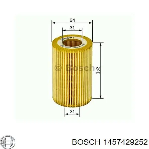 1457429252 Bosch Фільтр масла